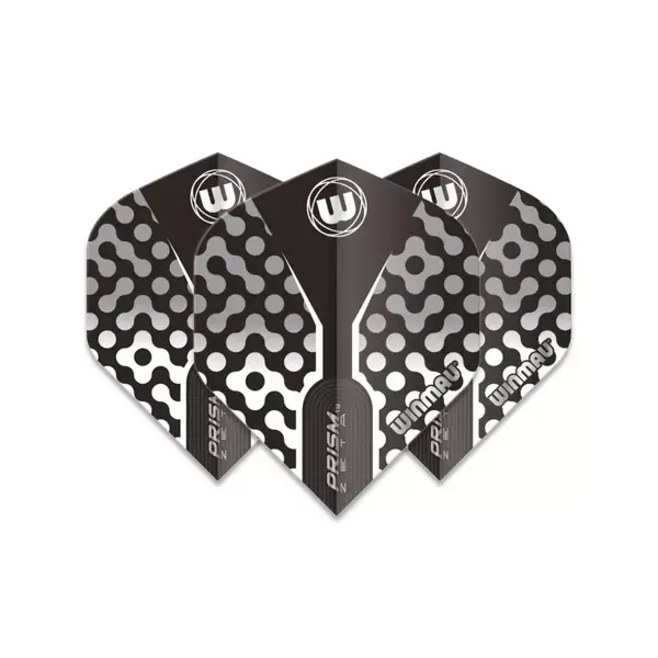 Winmau Darts Winmau Prism Zeta Black Grey White 311 Standard Dart Flights