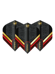 Winmau Darts Winmau Prism Zeta Black Red and Gold 312 Standard Dart Flights