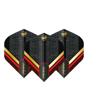Winmau Darts Winmau Prism Zeta Black Red and Gold 312 Standard Dart Flights