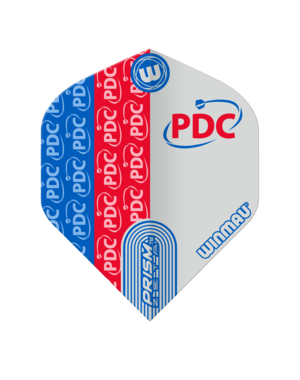 Winmau Darts Winmau Prism Zeta Red Blue and White PDC 322 Standard Dart Flights