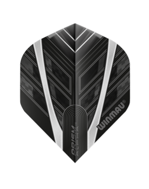 Winmau Darts Winmau Prism Alpha Black and Grey 20 Standard Dart Flights