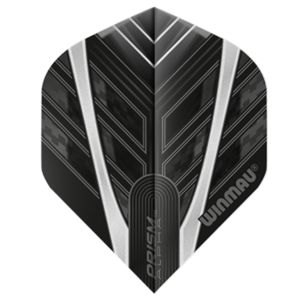 Winmau Darts Winmau Prism Alpha Black and Grey 20 Standard Dart Flights
