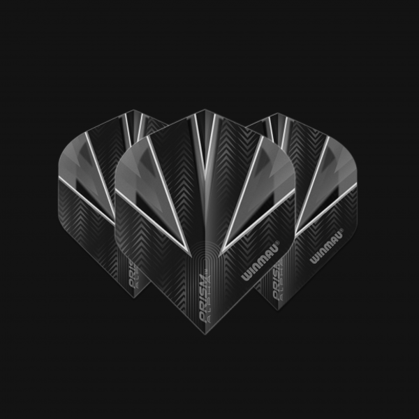 Winmau Darts Winmau Prism Alpha Black and Grey 101 Standard Dart Flights