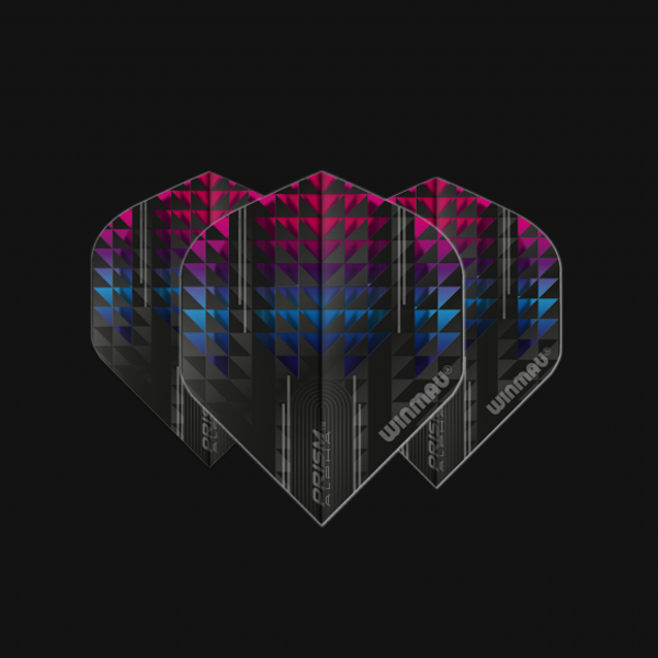 Winmau Darts Winmau Prism Alpha Black and Pink 115 Standard Dart Flights