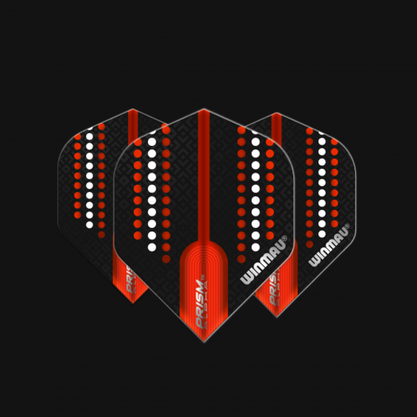 Winmau Darts Winmau Prism Alpha Black and Red 142 Standard Dart Flights