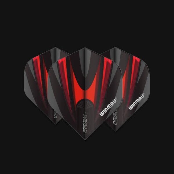 Winmau Darts Winmau Prism Alpha Black and Red 167 Standard Dart Flights