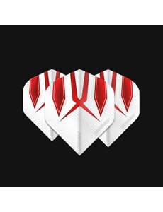 Winmau Darts Winmau Prism Alpha White and Red 176 Standard Dart Flights