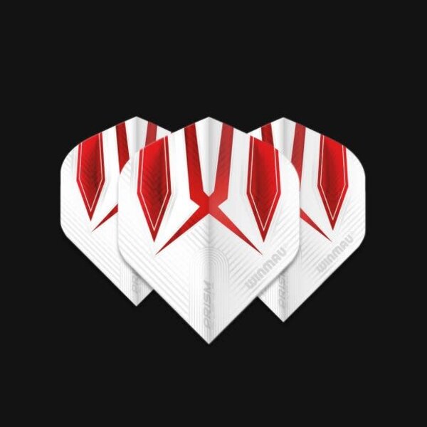 Winmau Darts Winmau Prism Alpha White and Red 176 Standard Dart Flights