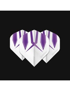 Winmau Darts Winmau Prism Alpha White and Purple 177 Standard Dart Flights