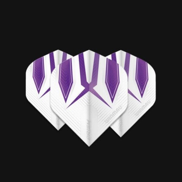 Winmau Darts Winmau Prism Alpha White and Purple 177 Standard Dart Flights