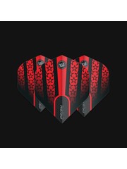 Winmau Darts Winmau Prism Alpha Red with Black Stars 178 Standard Dart Flights