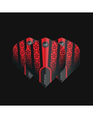 Winmau Darts Winmau Prism Alpha Red with Black Stars 178 Standard Dart Flights