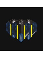 Winmau Darts Winmau Prism Alpha Black and Yellow Hexagon 183 Standard Dart Flights
