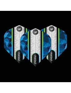 Winmau Darts Winmau Prism Alpha White and Blue 196 Standard Dart Flights