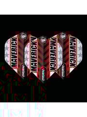 Winmau Darts Winmau Prism Alpha Grey and Red Maverick 197 Standard Dart Flights