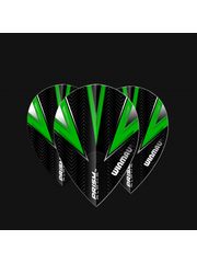 Winmau Darts Winmau Prism Alpha Black and Green 402 Pear Dart Flights