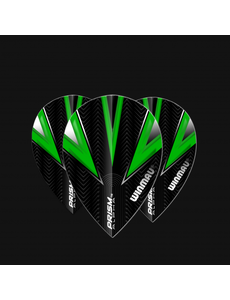 Winmau Darts Winmau Prism Alpha Black and Green 402 Pear Dart Flights
