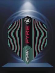 Winmau Darts Winmau Prism Alpha Black Turqoise and Red Fyre 708 Standard Dart Flights