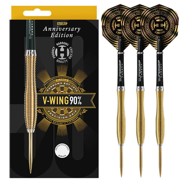 Harrows Darts Harrows V-Wing 90% 50th Anniversary Steel Tip Darts
