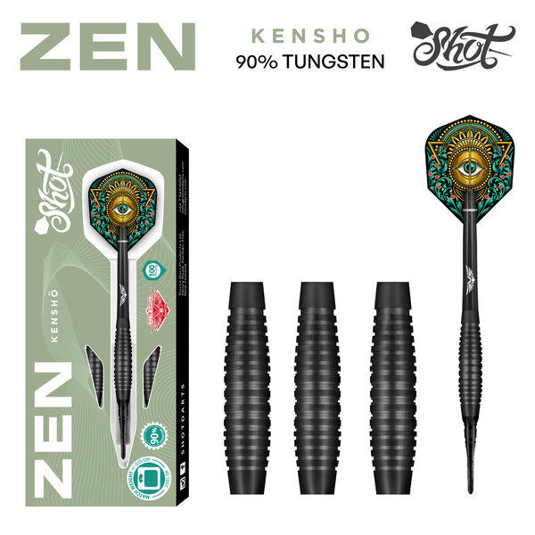 SHOT DARTS Shot Zen Kensho 90% Soft Tip Darts