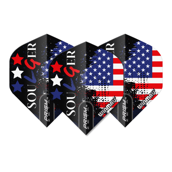 Winmau Darts Winmau Specialist Players Soulger American Flag Prism Zeta Standard Dart Flights
