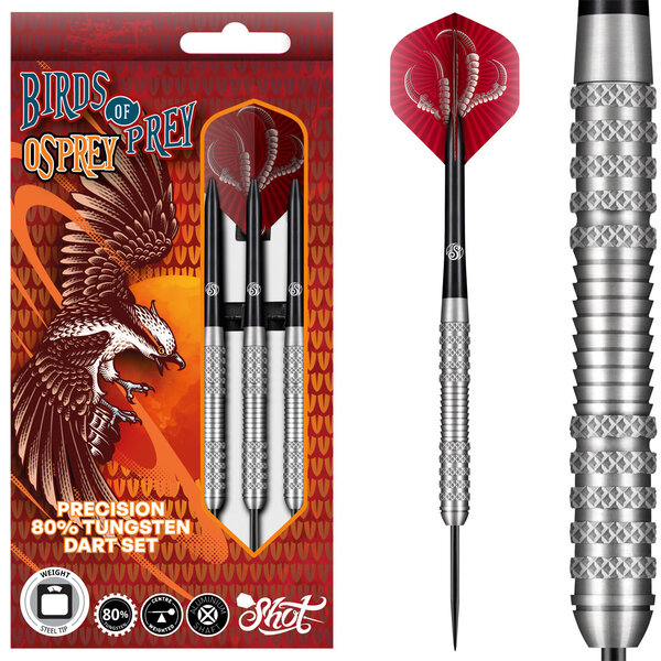 SHOT DARTS Shot Birds of Prey Osprey 80% Tungsten Steel Tip Darts
