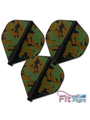 COSMO DARTS Cosmo Fit Flight Liquid Camo A Dark Black Standard Dart Flights