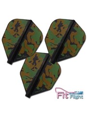 COSMO DARTS Cosmo Fit Flight Liquid Camo A Dark Black Shape Dart Flights