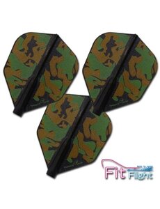 COSMO DARTS Cosmo Fit Flight Liquid Camo A Dark Black Shape Dart Flights