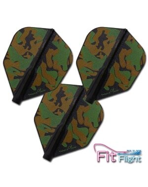 COSMO DARTS Cosmo Fit Flight Liquid Camo A Dark Black Shape Dart Flights