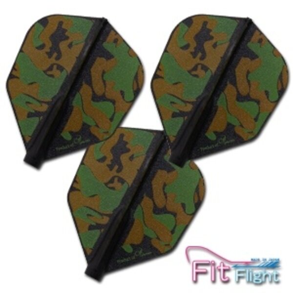 COSMO DARTS Cosmo Fit Flight Liquid Camo A Dark Black Shape Dart Flights