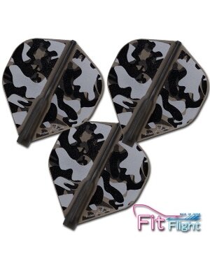 COSMO DARTS Cosmo Fit Flight Liquid Camo B Black Standard Dart Flights