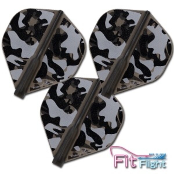 COSMO DARTS Cosmo Fit Flight Liquid Camo B Black Standard Dart Flights