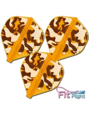 COSMO DARTS Cosmo Fit Flight Liquid Camo D Orange Standard Dart Flights