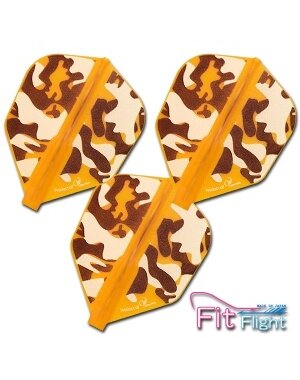 COSMO DARTS Cosmo Fit Flight Liquid Camo D Orange Shape Dart Flights
