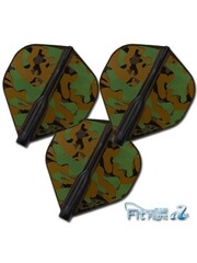 COSMO DARTS Cosmo Fit Flight Air Liquid Camo A Dark Black Standard Dart Flights