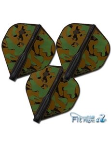 COSMO DARTS Cosmo Fit Flight Air Liquid Camo A Dark Black Standard Dart Flights