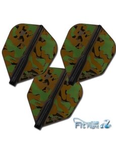 COSMO DARTS Cosmo Fit Flight Air Liquid Camo A Dark Black Shape Dart Flights