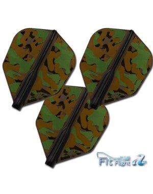COSMO DARTS Cosmo Fit Flight Air Liquid Camo A Dark Black Shape Dart Flights