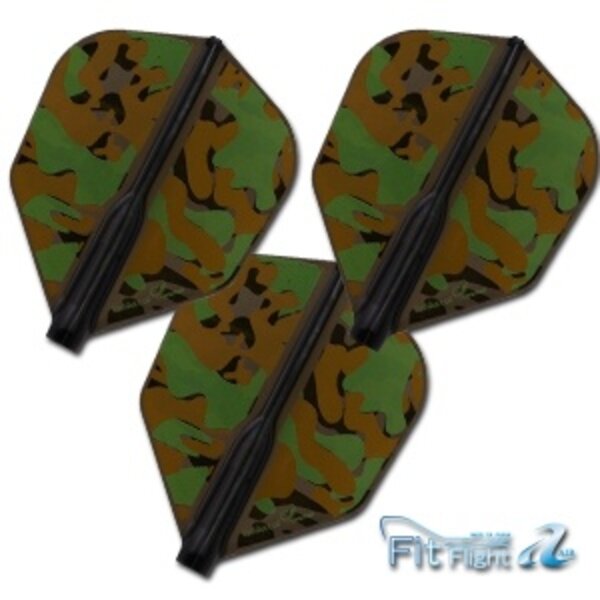 COSMO DARTS Cosmo Fit Flight Air Liquid Camo A Dark Black Shape Dart Flights