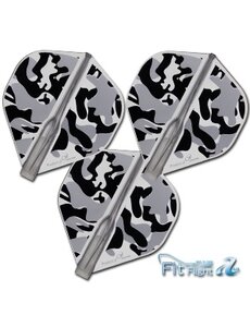 COSMO DARTS Cosmo Fit Flight Air Liquid Camo B Black Standard Dart Flights