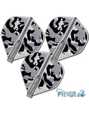COSMO DARTS Cosmo Fit Flight Air Liquid Camo B Black Standard Dart Flights