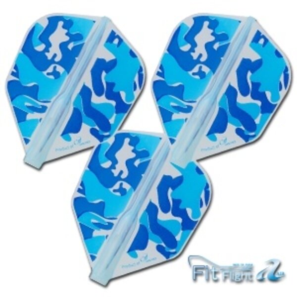 COSMO DARTS Cosmo Fit Flight Air Liquid Camo C Blue Shape Dart Flights
