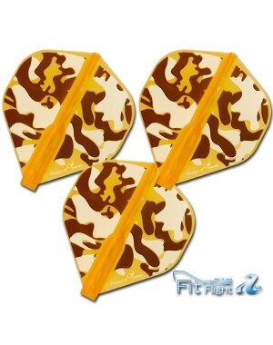 COSMO DARTS Cosmo Fit Flight Air Liquid Camo D Orange Standard Dart Flights