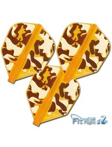 COSMO DARTS Cosmo Fit Flight Air Liquid Camo D Orange Shape Dart Flights