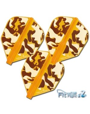 COSMO DARTS Cosmo Fit Flight Air Liquid Camo D Orange Shape Dart Flights