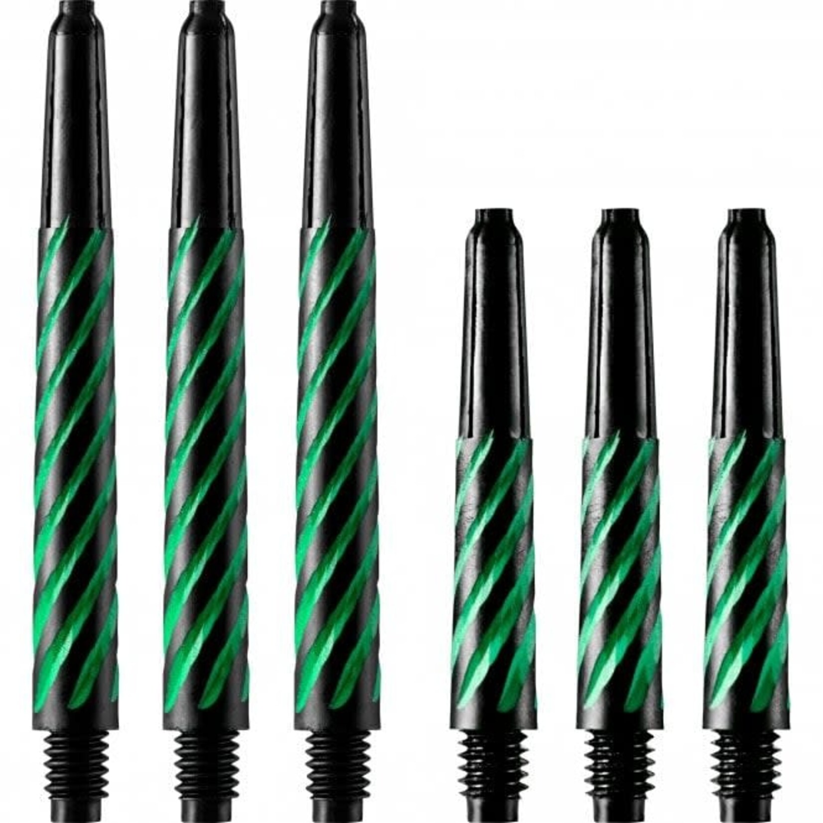 Designa Black and Green Spiral short Nylon Shafts