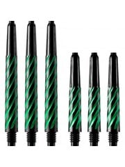 Designa Black and Green Spiral short Nylon Shafts