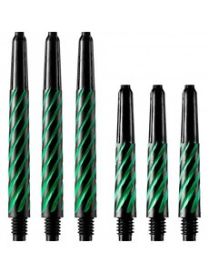Designa Black and Green Spiral short Nylon Shafts
