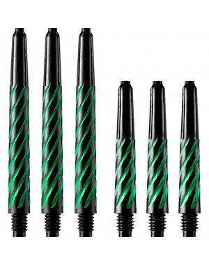 Designa Black and Green Spiral short Nylon Shafts